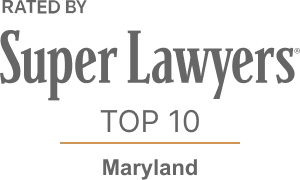 Badge - Rated by Super Lawyers Top 10 Maryland